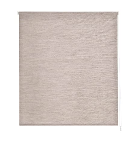 Estoralis | BRAN | Modernes Design-Rollo | Lichtdurchlässig Stoff | Farbe - Leinen | 140 x 255 cm (Breite/Höhe) Stoffgröße 137 x 250 cm | Rollos für Fenster und Türen von Estoralis