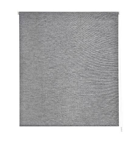 Estoralis - BRAN - “OHNE Werkzeug”. Glattes durchscheinendes Rollo, 120 x 150 cm, Farbe Grau von Estoralis