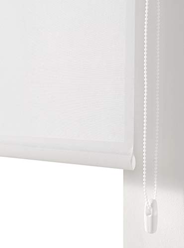Estoralis - BRAN - Glattes durchscheinendes Rollo, 110 x 250 cm, Farbe Weiße von Estoralis