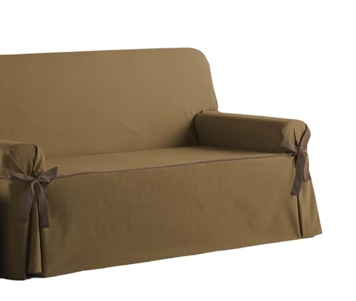 Estoralis Beret Sofabezug, modernes Design, Jaquard-Stoff, Beige, für 2-Sitzer, Stoffgröße (140 bis 170 cm), Bezug für alle Arten von Sofas von Estoralis