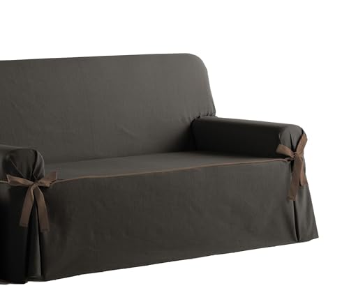 Estoralis Beret Sofabezug, modernes Design, Jaquard-Stoff, Braun, für 3-Sitzer, Stoffgröße (180 bis 210 cm), Bezug für alle Arten von Sofas von Estoralis