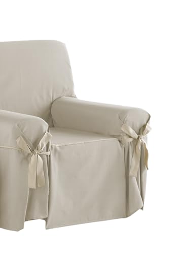 Estoralis Beret Sofabezug, modernes Design, Jaquard-Stoff, Leinen, für Sessel oder Relax, 1-Sitzer, Stoffgröße (80 bis 110 cm), Bezug für alle Arten von Sofas von Estoralis