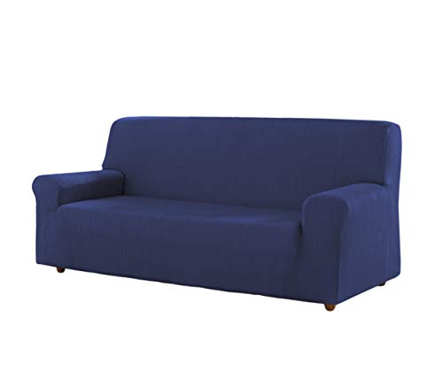 Estoralis Berto Stretch Sofabezug für Sofa 3-Sitzer, (Sofagröße: 180-230cm) Farbe Blau von Estoralis