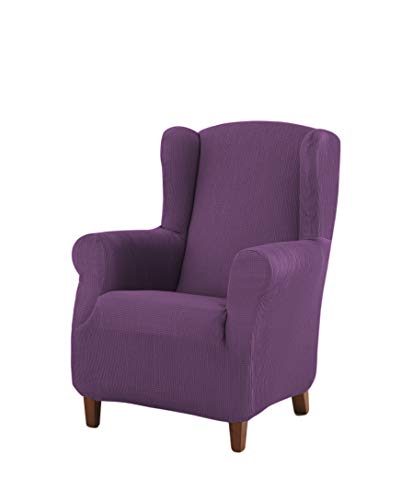 Estoralis Berto - Stretch Husse für Ohrensessel, Größe 1 Sitzer (Standard), Farbe Violett von Estoralis