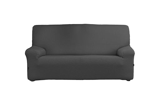 Estoralis | Borneo | Superelastischer Sofabezug | Maximale Anpassungsfähigkeit | Farbe - C/ 11 Dunkelgrau | 2-Sitzer-Sofabezug Größe von 120 bis 170 cm. | Anpassbar an alle Arten von Sofas von Estoralis