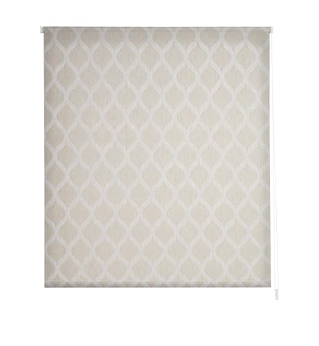 Estoralis | Davos | Modernes Design-Rollo | Lichtdurchlässig Stoff | Farbe - Beige | 140 x 255 cm. (Breite/Höhe) Stoffgröße 137 x 250 cm. | Rollos für Fenster und Türen von Estoralis
