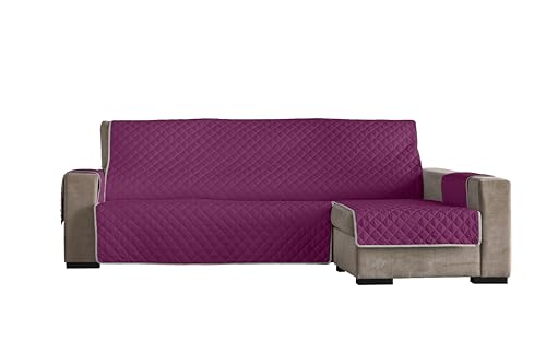 Estoralis Eden | Bezug für Chaisse Longue, gepolstert, modernes Design, Fuchsia, Chaisse Longue 240 cm, Eckteil rechts, Stoffgröße 240 x 255 cm von Estoralis