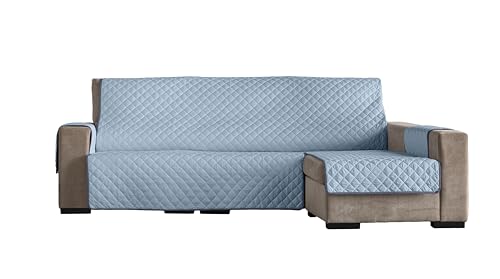 Estoralis Eden | Bezug für Chaisse Longue, gepolstert, modernes Design, Hellblau, Chaisse Longue 240 cm, Eckteil rechts, Stoffgröße 240 x 255 cm von Estoralis