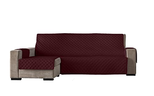 Estoralis | Eden | Moderner Chaiselongue-Bezug | Gesteppter Stoff | Rot | Für Chaisse Longue 290 cm linker Arm | Stoffgröße 290 x 255 cm (Breite x Höhe) Schutz für alle Arten von Sofas von Estoralis