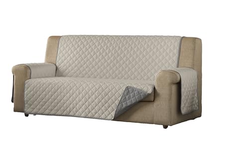 Estoralis Eden Sofabezug, gepolstert, modernes Design, Beige/Taupe, 4-Sitzer, Stoffgröße 190 x 210 cm, passend für alle Sofas von Estoralis