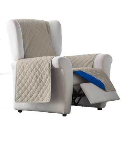 Estoralis Eden Sofabezug, gepolstert, modernes Design, Grau/Blau, 1-Sitzer, Stoffgröße 55 x 210 cm, passend für alle Sofas von Estoralis