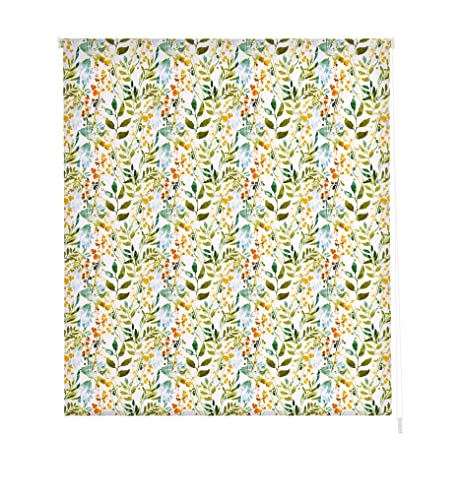 Estoralis | Blumen und PFLANZER | Modernes Design-Rollo | Digital bedruckter Stoff | F-1557 | 160 x 180 cm. (Breite/Höhe) Stoffgröße 157 x 175 cm. | Rollos für Fenster und Türen von Estoralis