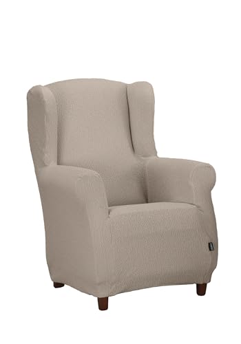 Estoralis | Java | Superelastischer Ohrensesselbezug | Maximale Anpassungsfähigkeit | Farbe - C/ 07 Taupe | Bezug für Ohrensessel Größe von 70 bis 110 cm. | Anpassbar an alle Arten von Sesseln von Estoralis