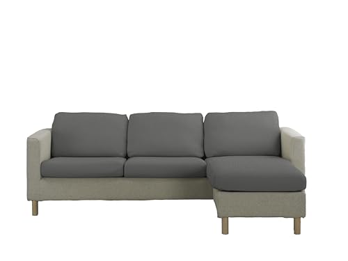 Estoralis | Java | Superelastischer Sofa-Sitz- und Rückenkissenbezug | Maximale Anpassungsfähigkeit | Farbe - C/ 10 Perlgrau | Größe XL (zwischen 50–85 cm x 130–185 cm und 10–20 cm hoch) von Estoralis