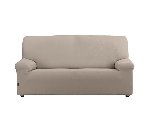 Estoralis | Java | Superelastischer Sofabezug | Maximale Anpassungsfähigkeit | Farbe - C/ 07 Taupe | 3-Sitzer-Sofabezug Größe von 170 bis 220 cm. | Anpassbar an alle Arten von Sofas von Estoralis