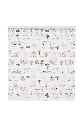 Estoralis | KINDISCH | Doppelrollo Nacht und Tag | Bedrucktes Duo-Rollo | I-2161 | 110 x 180 cm. (Breite/Höhe) Stoffgröße 107 x 175 cm. | Rollos für Fenster und Türen von Estoralis