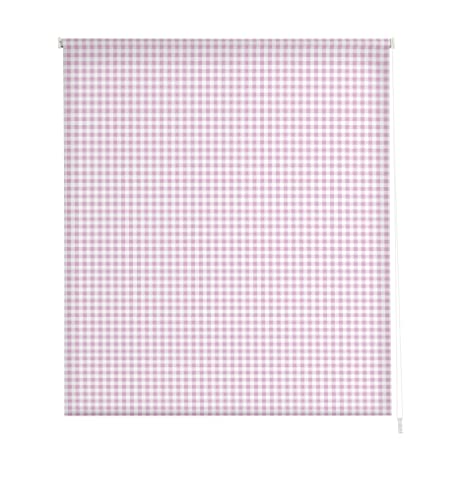 Estoralis | KÜCHE | Modernes Design-Rollo | Digital bedruckter Stoff | Vichy-2 Rosa | 110 x 180 cm. (Breite/Höhe) Stoffgröße 107 x 175 cm. | Rollos für Fenster und Türen von Estoralis