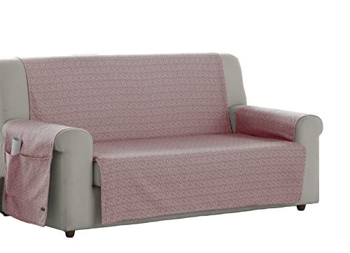 Estoralis Luna - Sofabezug für Jacquard-Sofa, wendbar, bequem, praktisch, strapazierfähig, 3-Sitzer, Rot von Estoralis