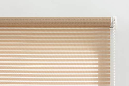 Estoralis MADRAS Rollo transparent glatt , Polyester, Beige, 130 x 175 cm von Estoralis