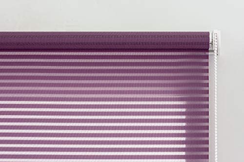 Estoralis MADRAS Rollo transparent glatt , Polyester, Violette, 110 x 175 cm von Estoralis