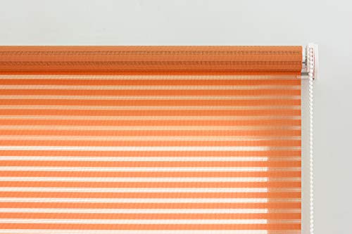 estoralis Madrid lichtdurchlässiges Rollo, Polyester, orange, 130 x 190 cm von Estoralis