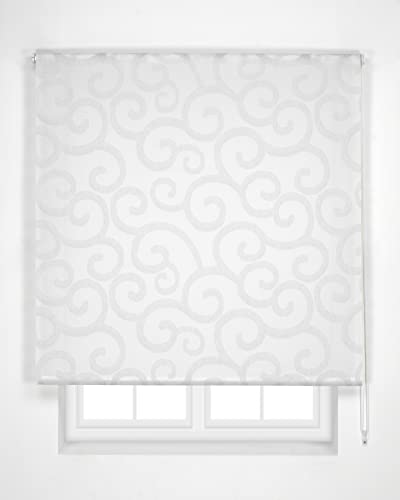 Estoralis - Ornella - Rollo Durchsichtiger, 90 x 250 cm, Farbe Weiß/Grau von Estoralis