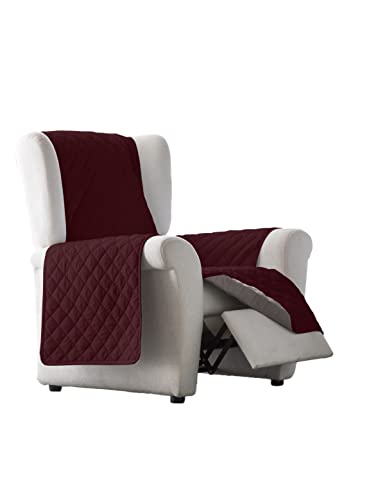 Estoralis - Sofabezug Eden, 1-Sitzer/Relax (55 x 220 cm), gesteppter Sofabezug, wendbar, Rot/Beige von Estoralis