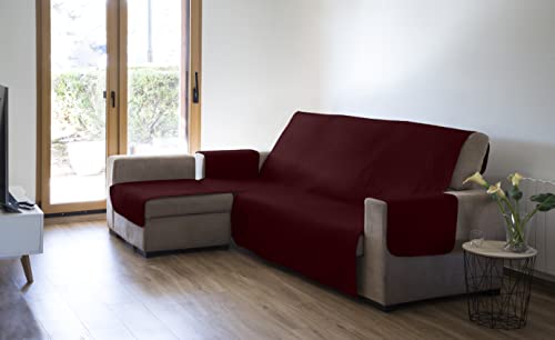 Estoralis - Sofabezug für Chaiselongue, AVA, Schutz für Chaiselongue, gepolsterter Arm, Links, Größe -240 x 260 cm, Rot von Estoralis