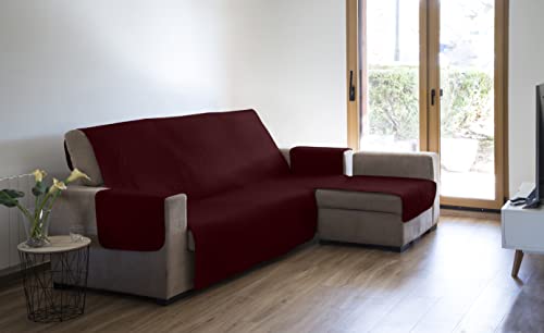 Estoralis - Sofabezug für Chaiselongue, AVA, gepolsterter Arm, rechts, Größe: 240 x 260 cm, Rot von Estoralis