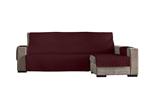 Estoralis - Sofabezug für Chaiselongue, Eden, gepolsterter Arm, rechts, Größe: 290 x 260 cm, Rot von Estoralis