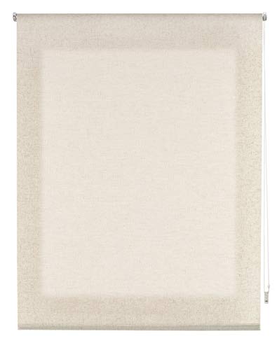 Estoralis | Theon | Modernes Design-Rollo | Lichtdurchlässig Stoff | Leinen | 90 x 195 cm. (Breite/Höhe) Stoffgröße 87 x 190 cm. | Rollos für Fenster und Türen von Estoralis
