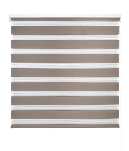 Estoralis | Vera | Doppelrollo Keine Kassette | Doppelter Stoff, Tag und Nacht | Farbe - Hellbraun | 125 x 180 cm. (Breite/Höhe) Stoffgröße 122 x 175 cm. | Rollos für Fenster und Türen Estoralis | Vera | Doppelrollo Keine Kassette | Doppelter Stoff, Tag und Nacht | Farbe - Hellbraun | 125 x 180 cm. (Breite/Höhe) Stoffgröße 122 x 175 cm. | Rollos für Fenster und Türen von Estoralis