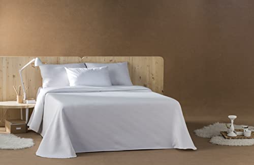 Estoralis - Wellen Tagesdecke Pique Jacquard Baumwolle, Farbe Ecru, Bett 180 cm - 270 x 270 cm von Estoralis