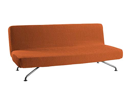 Estoralis - Betina - Elastischer Sofabezug für Clic Clac, Größe 3 Sitzer, Farbe Orange von Estoralis
