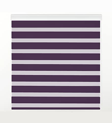Zebra Textil SANSA Doppelrollo mit dekorativer Kassette, Polyester, Violett, 170 x 250 cm Zebra Textil SANSA Doppelrollo mit dekorativer Kassette, Polyester, Violett, 170 x 250 cm von Estoralis