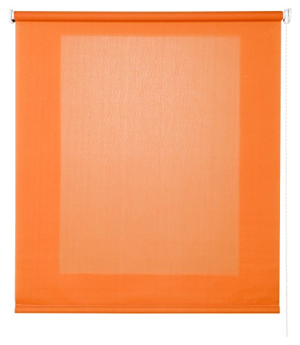Estores Basic - Rollbar transparent, Orange, 120 x 175 cm von Estores Basic