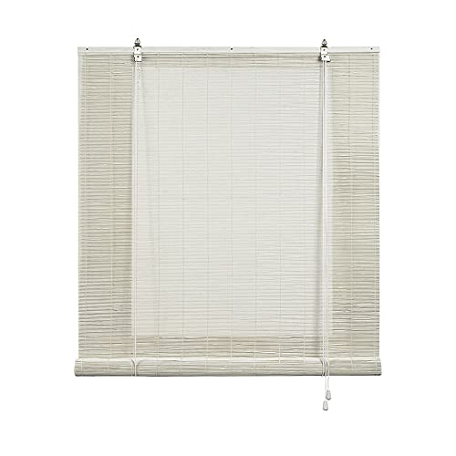 Estores Basic, Bambus-Jalousie, weiß, 120 x 170 cm, Rollos für Fenster (31330) von Estores Basic