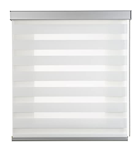 Estores Basic - Rollo für Nacht und Tag, Nacht und Tag für Fenster und Türen, aus hochwertigem Aluminium, weiß, 120 x 250 cm von Estores Basic