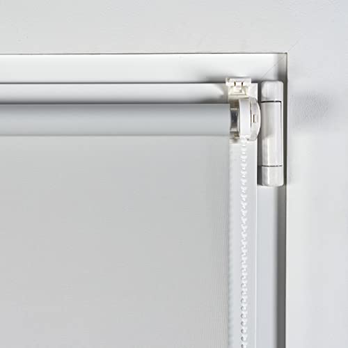 Estores Basic - Verdunkelungsrollo, Montage ohne Schrauben, ideal für Fenster, Hellgrau, 120 x 180 cm von Estores Basic