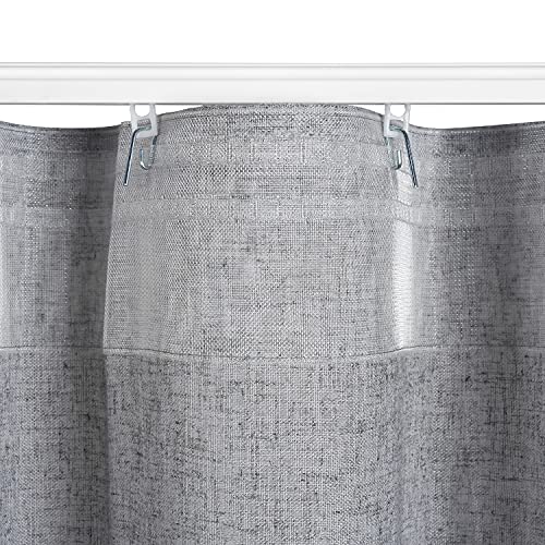 Vorhang mit Band, traditioneller, lichtdurchlässiger Vorhang in extragroß, grau, 200 x 300 cm von Estores Basic