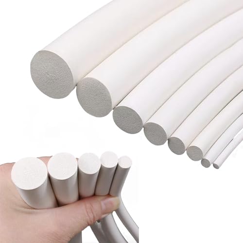 Estresen Silikon-Schaumstoff-Dichtungsstreifen, rund, Durchmesser 15 mm x 10 m lang, solider Schaumstoffstreifen, weich, langlebig, für selbstgemachte Dichtungen, Pads, Schaumstoffschläuche Estresen Silikon-Schaumstoff-Dichtungsstreifen, rund, Durchmesser 15 mm x 10 m lang, solider Schaumstoffstreifen, weich, langlebig, für selbstgemachte Dichtungen, Pads, Schaumstoffschläuche von Estresen