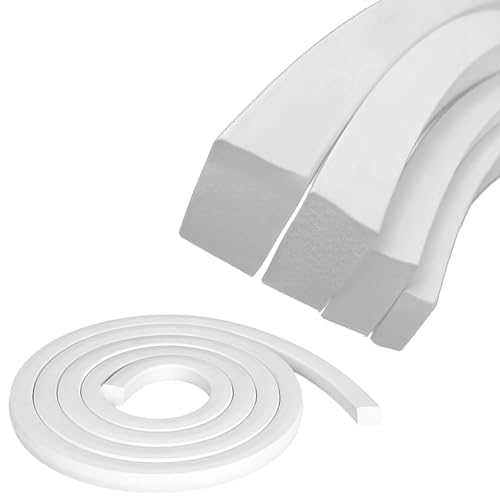 Estresen Silikonschaum Dichtungsstreifen Größe 25mm x 25mm, Quadratischer Schwamm, Weißer Streifen, Weich, für Heimwerker, Fenstertür-Dichtungsmaschine, Dichtungsschaumschlauch Länge:1 Meter Estresen Silikonschaum Dichtungsstreifen Größe 25mm x 25mm, Quadratischer Schwamm, Weißer Streifen, Weich, für Heimwerker, Fenstertür-Dichtungsmaschine, Dichtungsschaumschlauch Länge:1 Meter von Estresen