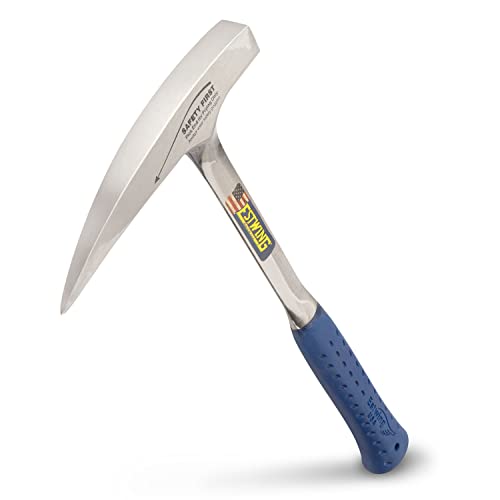 Estwing Rock Pick Geologischer Hammer mit spitzer Spitze und stoßreduzierendem Griff, 625 ml, Blau von Estwing