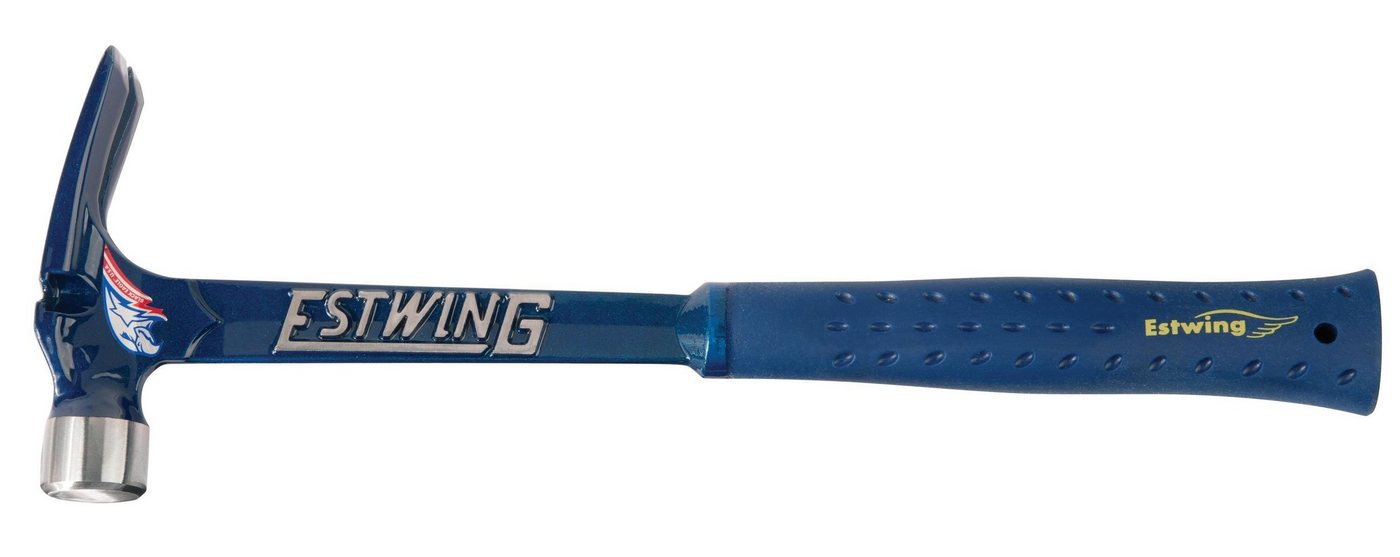 Estwing Hammer Estwing E6/19S Klauenhammer mit Vinyl-Griff, Blau, Kopfg. 530gramm, glatte Bahn von Estwing