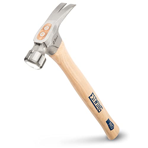 Estwing Pro California Hammer - 23 oz Rip Claw Hammer with Smooth Face & Hickory Wood Handle - MRW23LS von Estwing