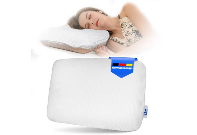 Esun Kopfkissen Kopfkissen, Ergonomisches Memory Foam Kissen, Nackenkissen, Kissen, Füllung: Rückstellschaum, Rückenschlafer, Seitenschlafer, Bauchschlafer, Set, Kissen vom OEKO-TEX® und CertiPUR Getestet, Kopfkissen für Seiten Rücken Bauchschläfer (60 x 40 x 11cm) von Esun