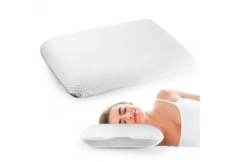 Esun Kopfkissen Kopfkissen, Ergonomisches Memory Foam Kissen, Nackenkissen, Kissen, Füllung: Rückstellschaum, Rückenschlafer, Seitenschlafer, Bauchschlafer, Set, Kissen vom OEKO-TEX® und CertiPUR Getestet, Kopfkissen für Seiten Rücken Bauchschläfer (70 x 40 x 12cm) von Esun