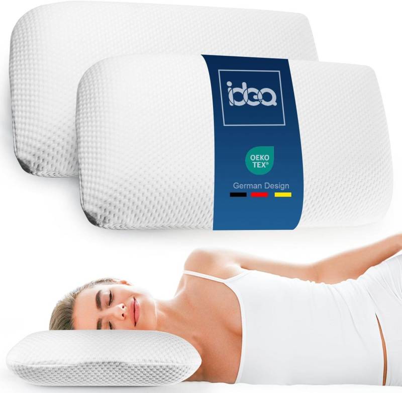 Esun Kopfkissen Kopfkissen Memory Foam Kissen, Orthopädisches Nackenstützkissen, Füllung: Rückstellschaum, Seitenschlafer Rückenschlafer Bauchschlafer, Set, für Seiten Rücken Bauchschläfer (70 x 40 x 12cm) von Esun