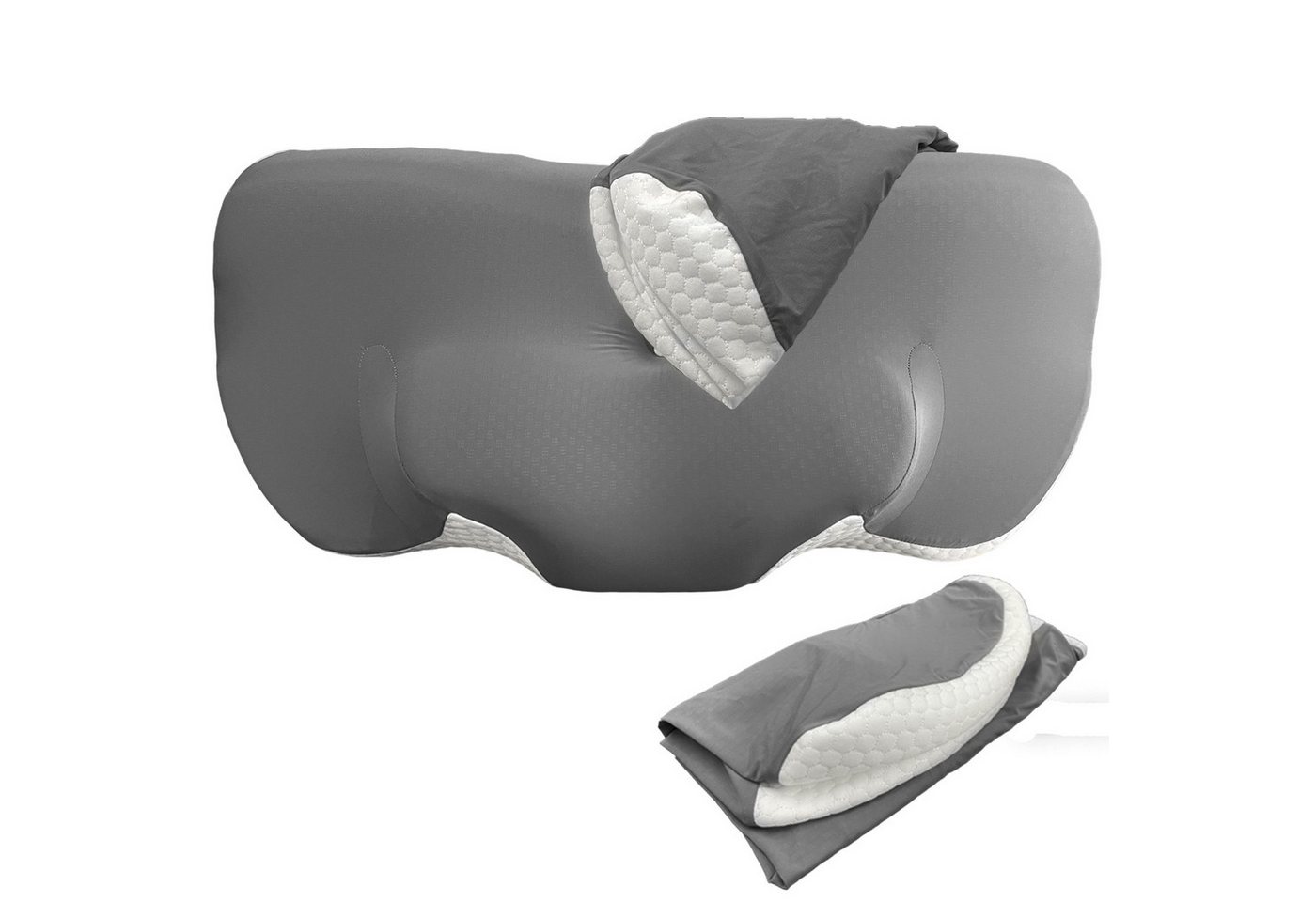 Esun Kopfkissen Nackenkissen, Kopfkissen Memory Foam, Füllung: Rückstellschaum, Seitenschlafer, Rückenschlafer, Bauchschlafer, Set, Kissen, Kopfkissen für Seiten Rücken Bauchschläfer (65.8 x 35.6 x 12.5/12.2cm) Esun Kopfkissen Nackenkissen, Kopfkissen Memory Foam, Füllung: Rückstellschaum, Seitenschlafer, Rückenschlafer, Bauchschlafer, Set, Kissen, Kopfkissen für Seiten Rücken Bauchschläfer (65.8 x 35.6 x 12.5/12.2cm) von Esun