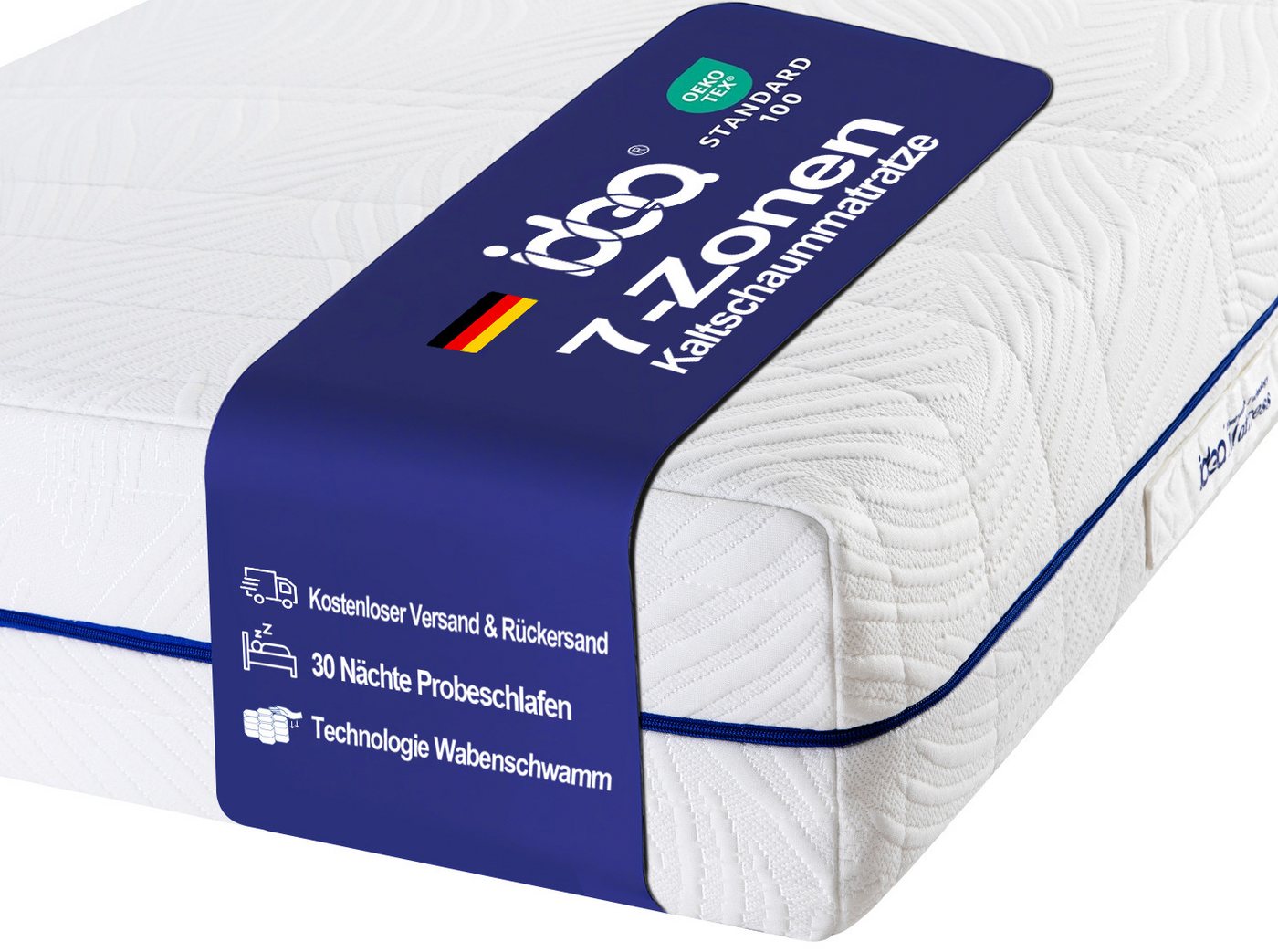 Komfortschaummatratze Matratze 90x200 cm (H3), Ergonomische Kaltschaummatratze Orthopädische, Esun, 23 cm hoch, (Set, Geeignet für Seiten-, Rücken- und Bauchschläfer), Hypoallergen & Antibakteriell, abnehmbar& waschbar von Esun